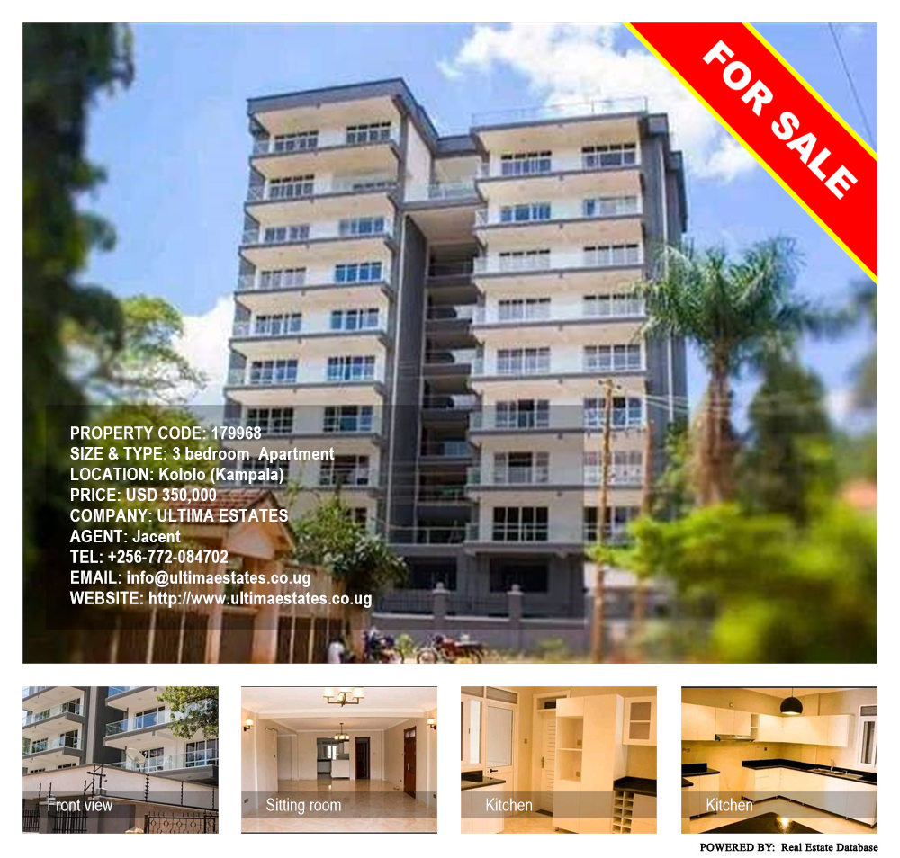 3 bedroom Apartment  for sale in Kololo Kampala Uganda, code: 179968