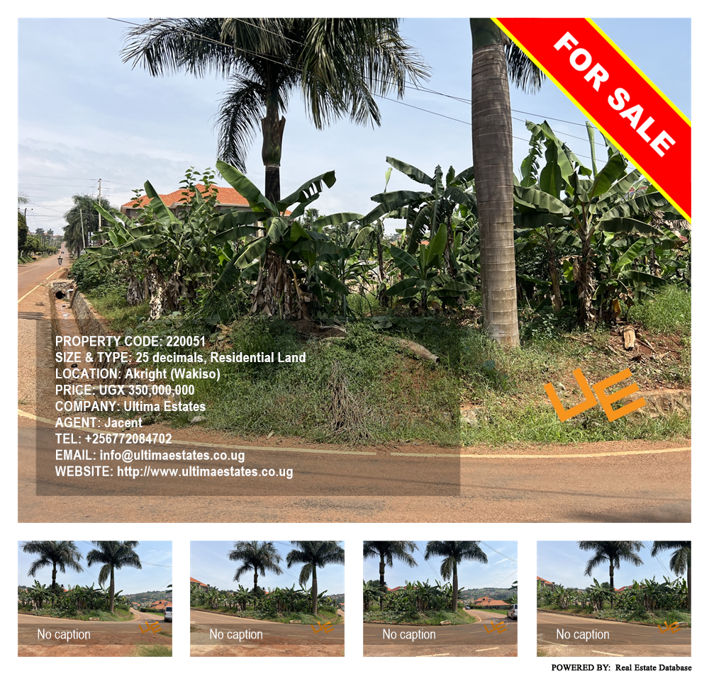 Residential Land  for sale in Akright Wakiso Uganda, code: 220051